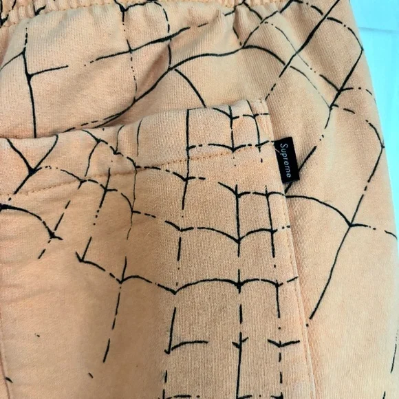 Supreme Peach Web Pattern Pants